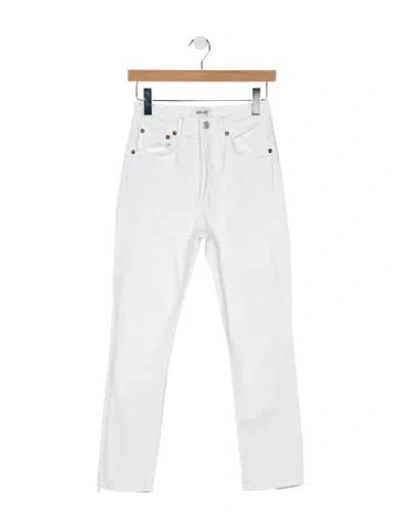 Pre-owned Agolde Mid-rise Skinny Leg Jeans In Neutral