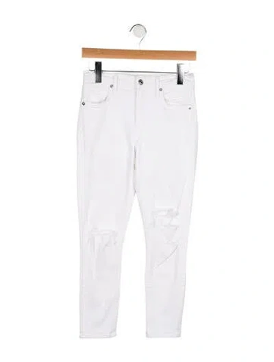 Pre-owned Agolde Mid-rise Skinny Leg Jeans In White