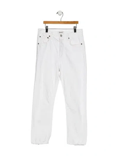 Pre-owned Agolde Mid-rise Skinny Leg Jeans In White
