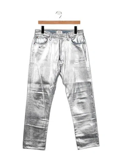 Pre-owned Agolde Mid-rise Straight Leg Jeans