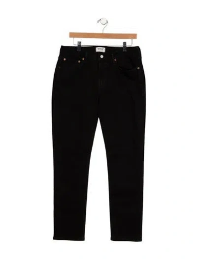 Pre-owned Agolde Mid-rise Straight Leg Jeans In Black