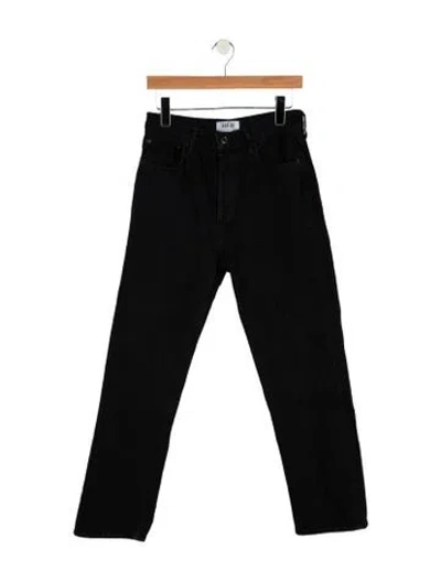 Pre-owned Agolde Mid-rise Straight Leg Jeans In Black