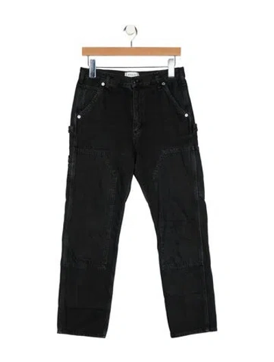 Pre-owned Agolde Mid-rise Straight Leg Jeans In Black
