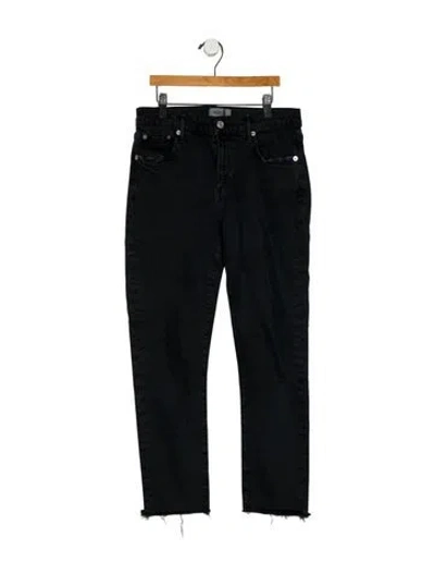 Pre-owned Agolde Mid-rise Straight Leg Jeans In Black