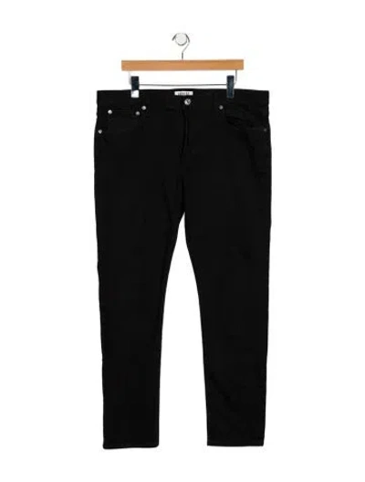 Pre-owned Agolde Mid-rise Straight Leg Jeans In Black