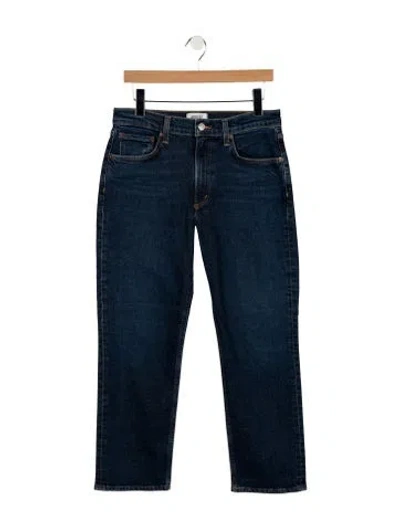 Pre-owned Agolde Mid-rise Straight Leg Jeans In Blue