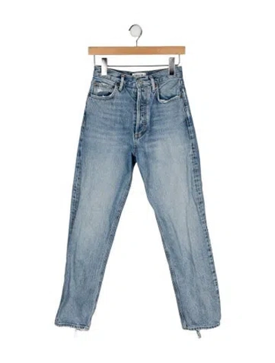 Pre-owned Agolde Mid-rise Straight Leg Jeans In Blue
