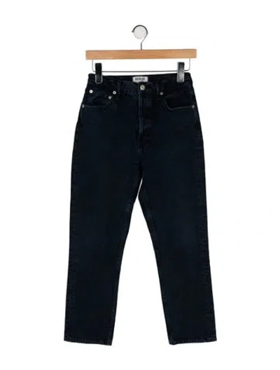 Pre-owned Agolde Mid-rise Straight Leg Jeans In Blue