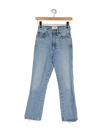 Pre-owned Agolde Mid-rise Straight Leg Jeans In Blue