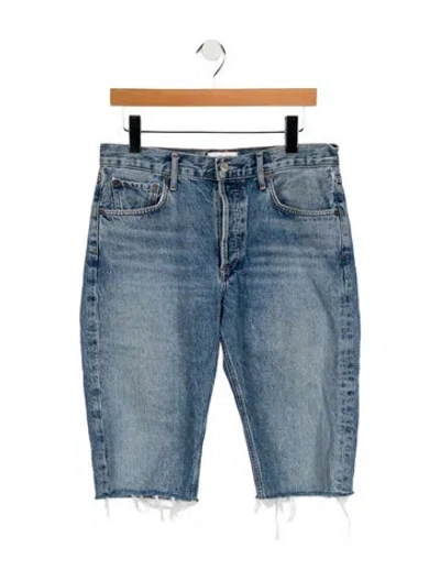 Pre-owned Agolde Mid-rise Straight Leg Jeans In Blue