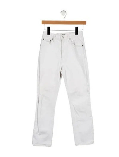 Pre-owned Agolde Mid-rise Straight Leg Jeans In Blue