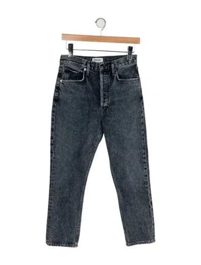 Pre-owned Agolde Mid-rise Straight Leg Jeans In Blue