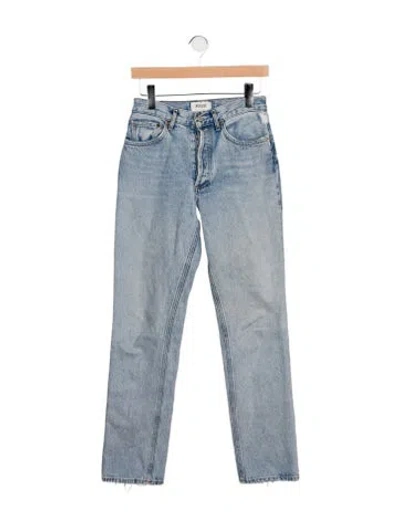 Pre-owned Agolde Mid-rise Straight Leg Jeans In Blue