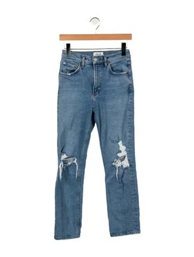 Pre-owned Agolde Mid-rise Straight Leg Jeans In Blue