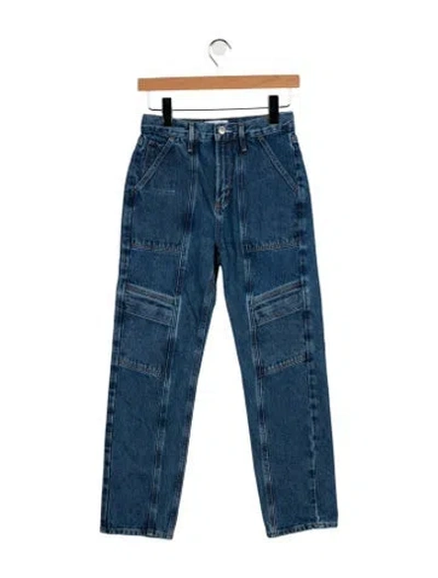 Pre-owned Agolde Mid-rise Straight Leg Jeans In Blue