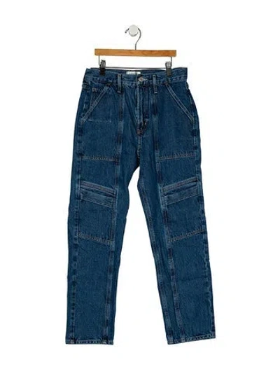 Pre-owned Agolde Mid-rise Straight Leg Jeans In Blue