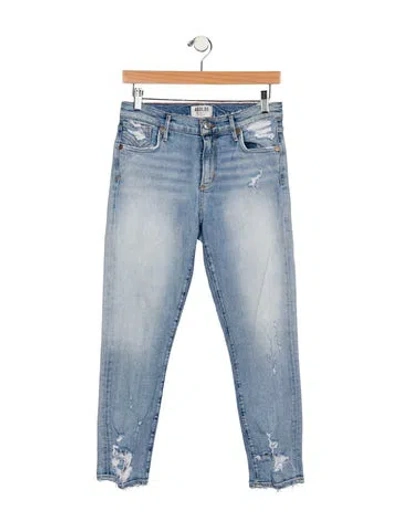 Pre-owned Agolde Mid-rise Straight Leg Jeans In Blue