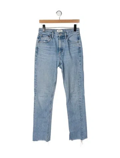 Pre-owned Agolde Mid-rise Straight Leg Jeans In Blue
