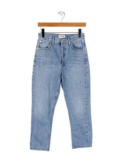 Pre-owned Agolde Mid-rise Straight Leg Jeans In Blue