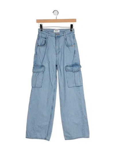 Pre-owned Agolde Mid-rise Straight Leg Jeans In Blue