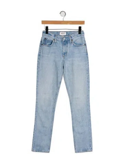 Pre-owned Agolde Mid-rise Straight Leg Jeans In Blue