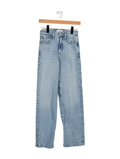 Pre-owned Agolde Mid-rise Straight Leg Jeans In Blue