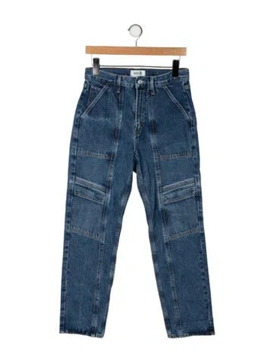 Pre-owned Agolde Mid-rise Straight Leg Jeans In Blue