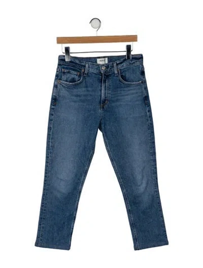 Pre-owned Agolde Mid-rise Straight Leg Jeans In Blue
