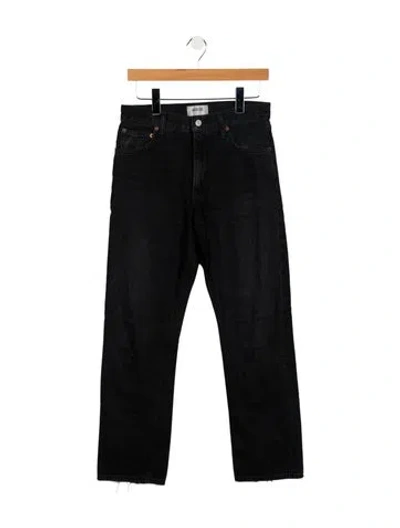 Pre-owned Agolde Mid-rise Straight Leg Jeans In Blue