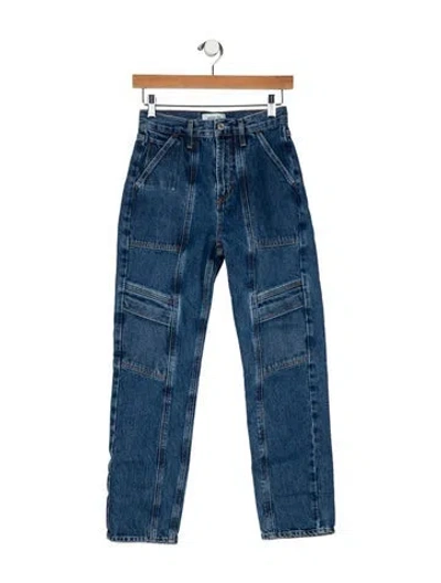 Pre-owned Agolde Mid-rise Straight Leg Jeans In Blue