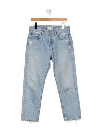 Pre-owned Agolde Mid-rise Straight Leg Jeans In Blue