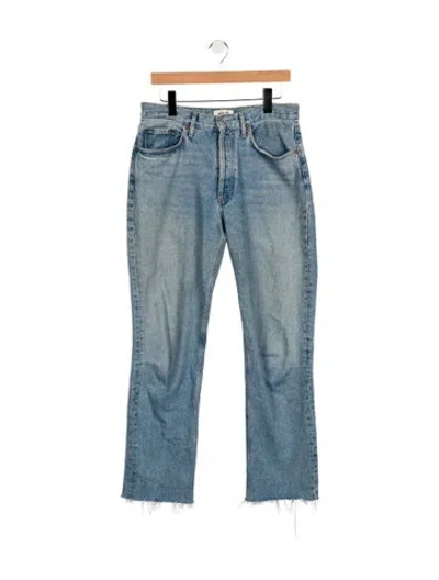 Pre-owned Agolde Mid-rise Straight Leg Jeans In Blue