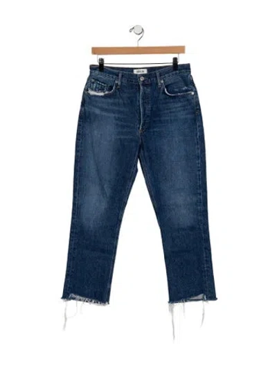Pre-owned Agolde Mid-rise Straight Leg Jeans In Blue