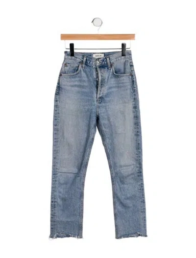 Pre-owned Agolde Mid-rise Straight Leg Jeans In Blue