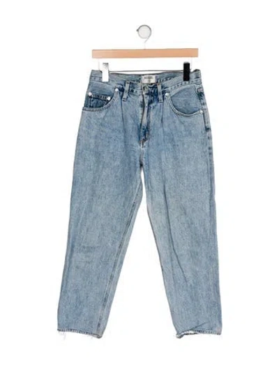 Pre-owned Agolde Mid-rise Straight Leg Jeans In Blue