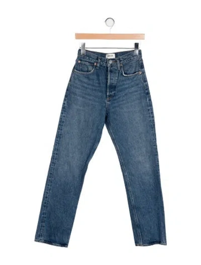 Pre-owned Agolde Mid-rise Straight Leg Jeans In Blue