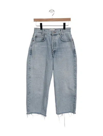 Pre-owned Agolde Mid-rise Straight Leg Jeans In Blue