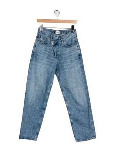 Pre-owned Agolde Mid-rise Straight Leg Jeans In Blue