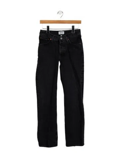 Pre-owned Agolde Mid-rise Straight Leg Jeans In Blue