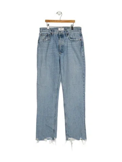 Pre-owned Agolde Mid-rise Straight Leg Jeans In Blue