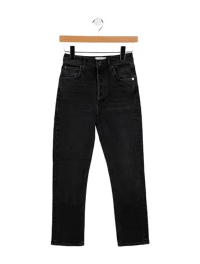Pre-owned Agolde Mid-rise Straight Leg Jeans In Blue