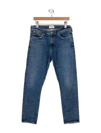 Pre-owned Agolde Mid-rise Straight Leg Jeans In Blue
