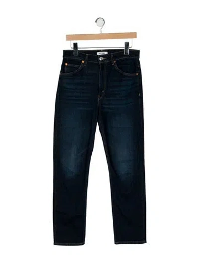 Pre-owned Agolde Mid-rise Straight Leg Jeans In Blue