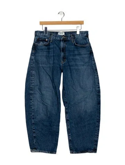 Pre-owned Agolde Mid-rise Straight Leg Jeans In Blue