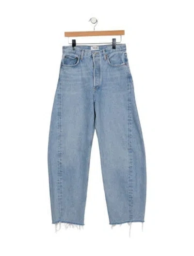 Pre-owned Agolde Mid-rise Straight Leg Jeans In Blue