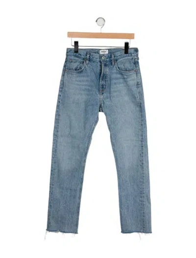 Pre-owned Agolde Mid-rise Straight Leg Jeans In Blue