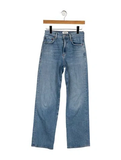Pre-owned Agolde Mid-rise Straight Leg Jeans In Blue