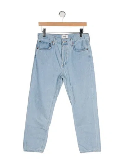 Pre-owned Agolde Mid-rise Straight Leg Jeans In Blue