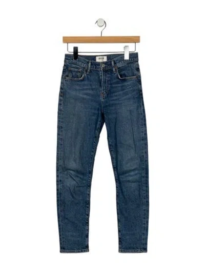 Pre-owned Agolde Mid-rise Straight Leg Jeans In Blue