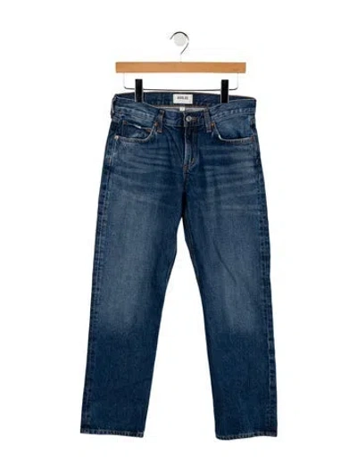 Pre-owned Agolde Mid-rise Straight Leg Jeans In Blue
